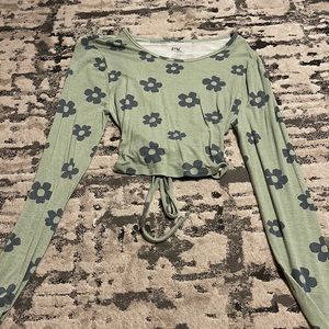 Green crop top from Pacsun